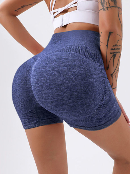 High Waist Abdominal Elastic Peach Hip Lifting Shorts