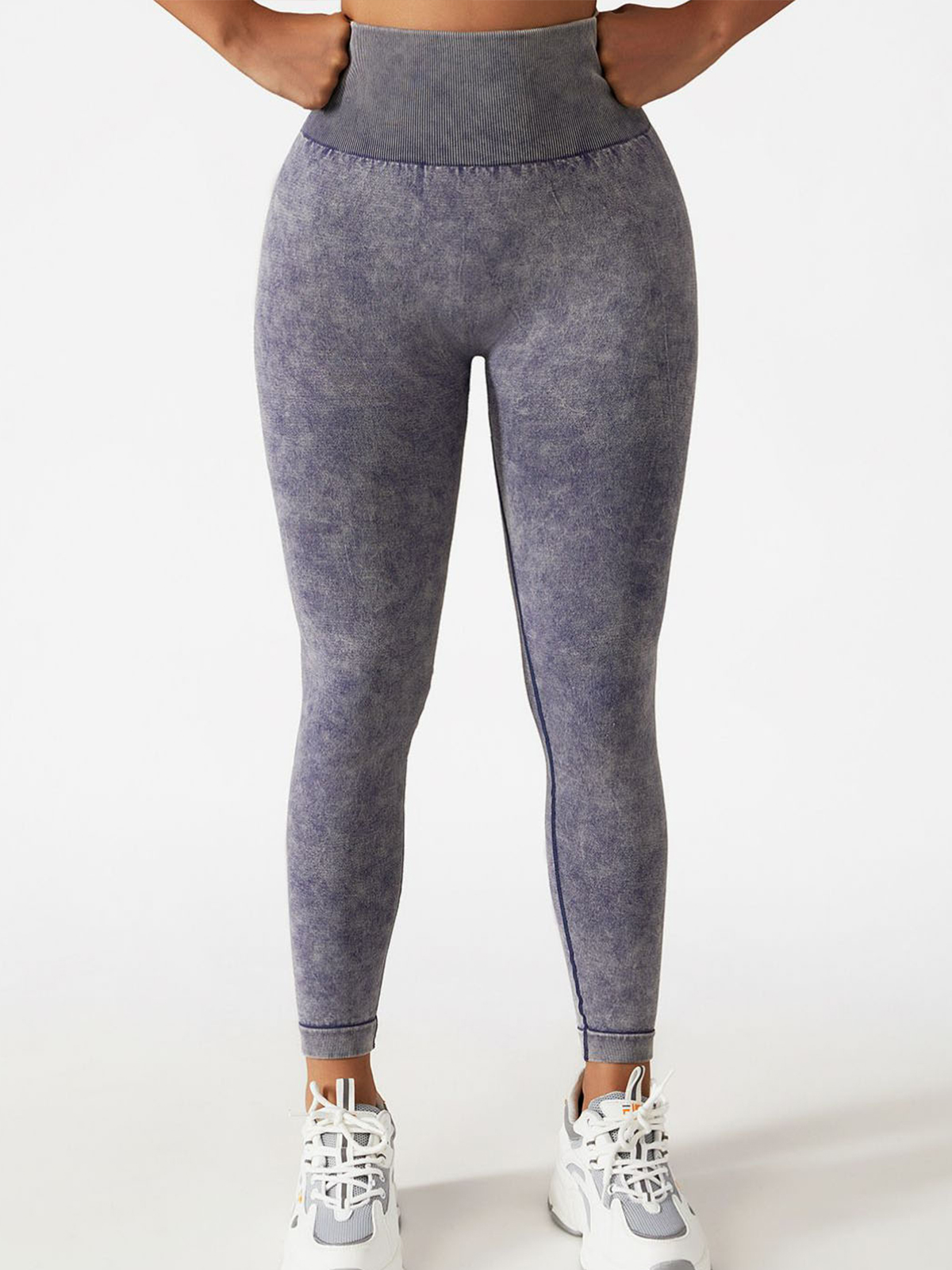 Acid Wash High Waist Sports Leggings