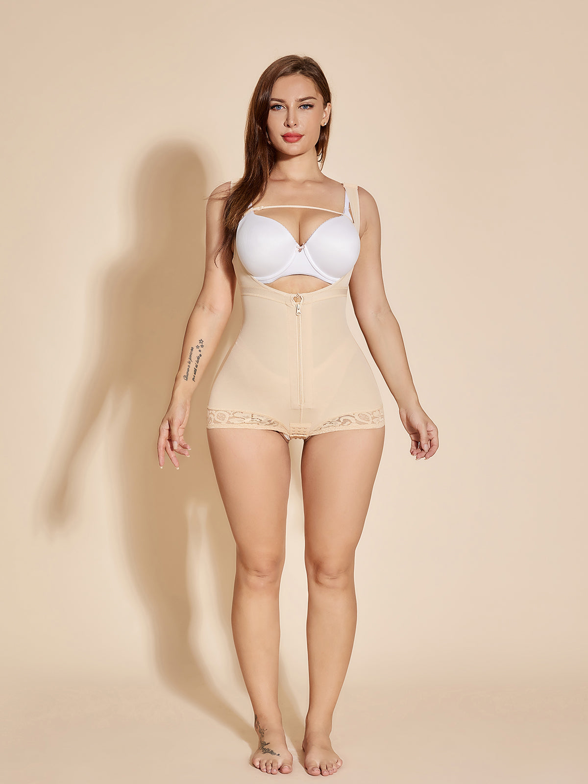 Tummy Control Shapewear Daily Use Butt Lifting Bodysuit Fajas Colombianas -  Tan-ChicCurve