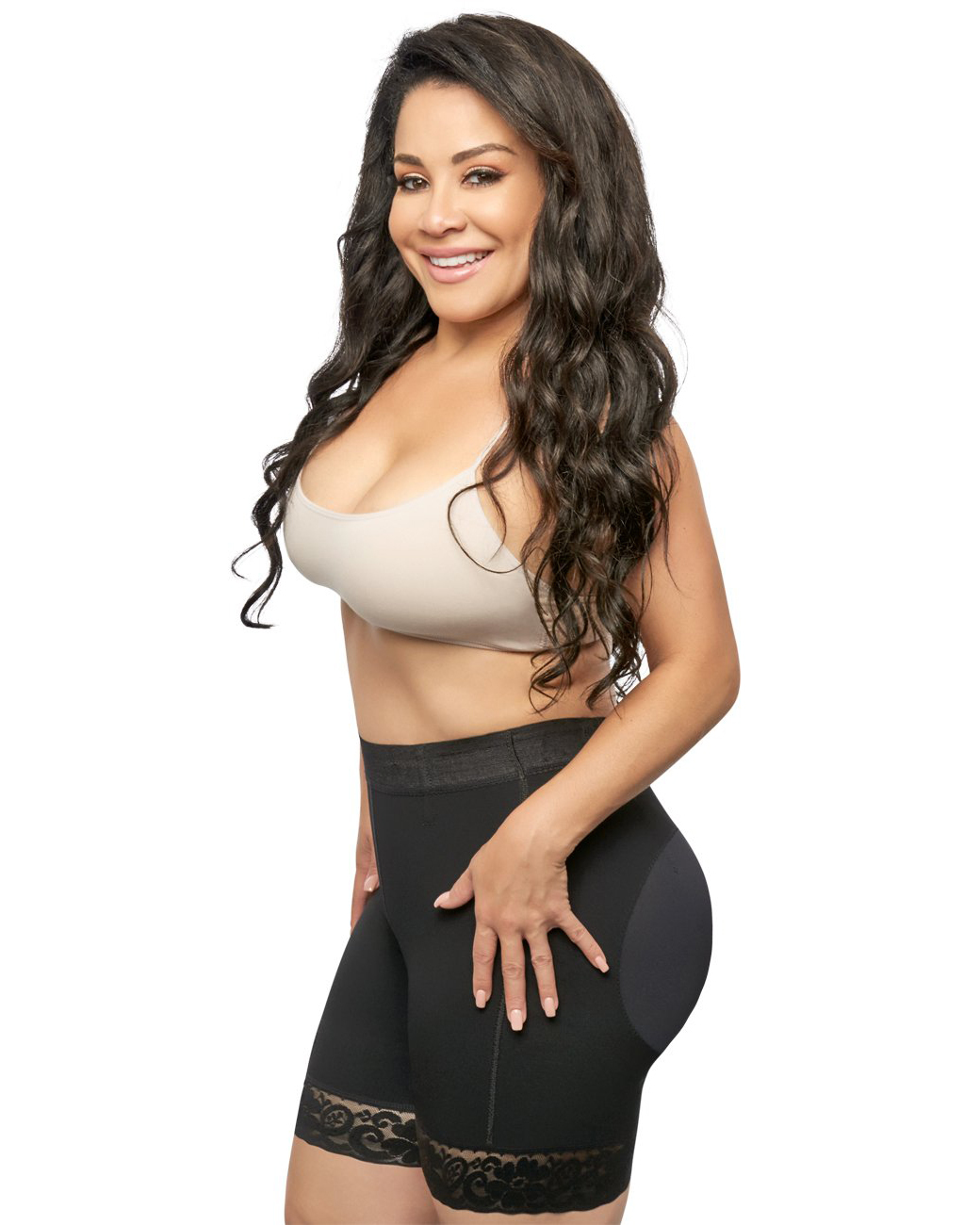 Women Flatten Abdomen High Waist Fajas Lace Elastic Mesh Fabric