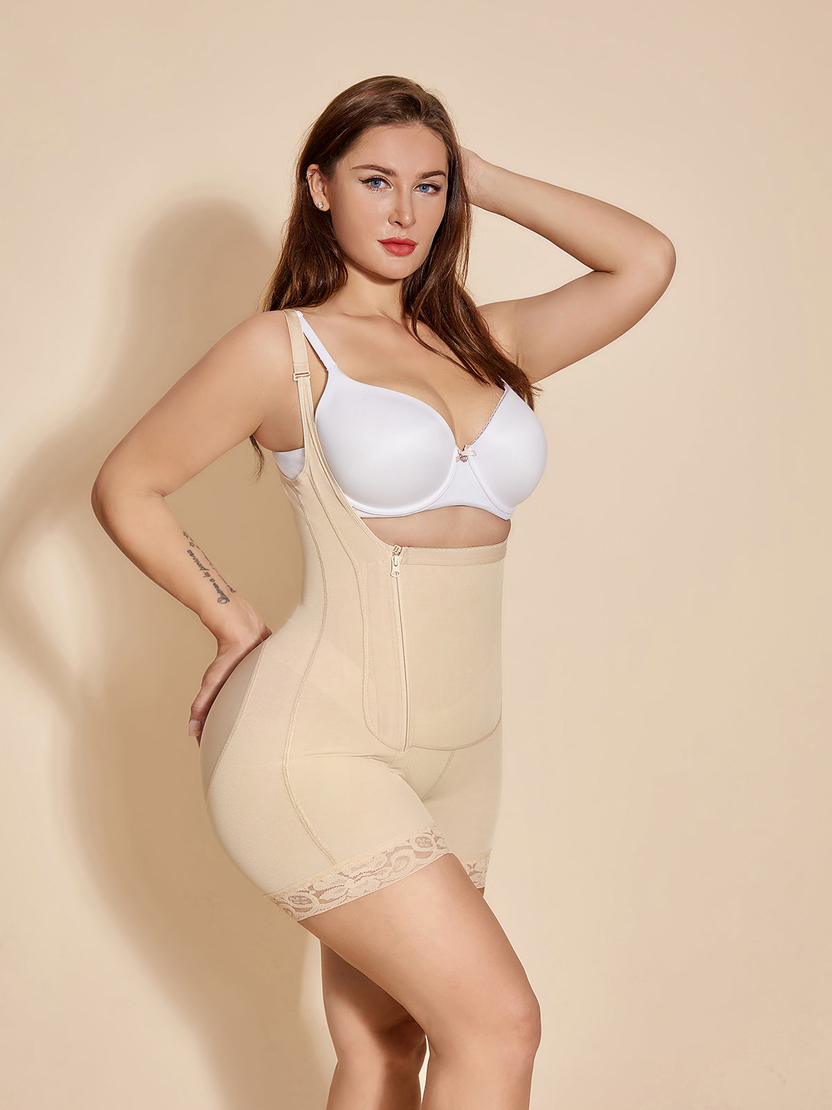ChicCurve Shapewear for Women Zipper Closure Slimming Bodysuit