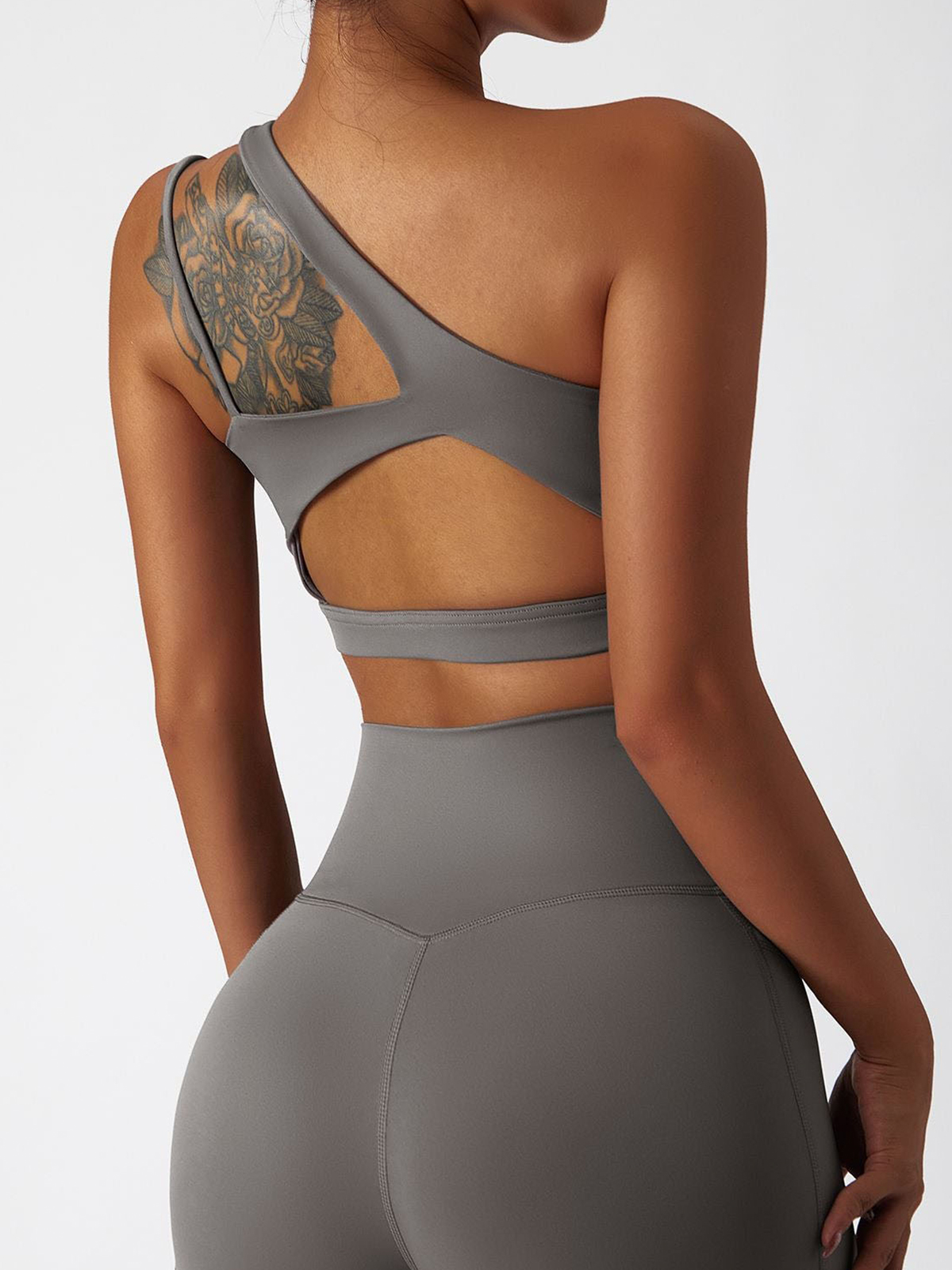 One Shoulder Asymmetrical Sports Bra
