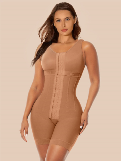 Women's Chest-Packed Body Shaper Postpartum Fajas Colombianas Ref 1018