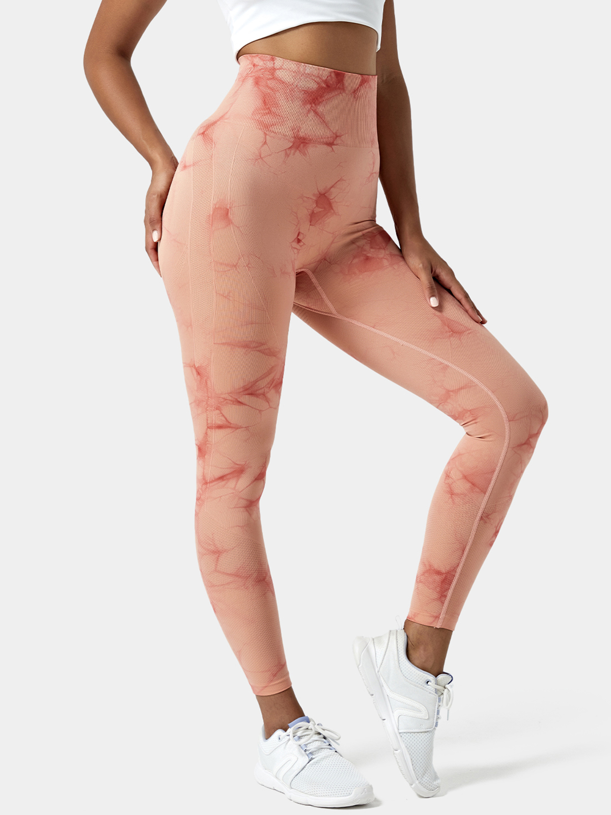 Seamless Flow High Waisted Tie Dye 7/8 Leggings