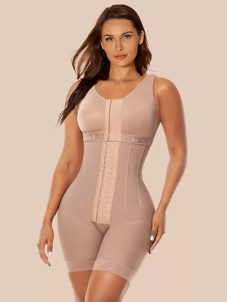 Women's Chest-Packed Body Shaper Postpartum Fajas Colombianas Ref 1018