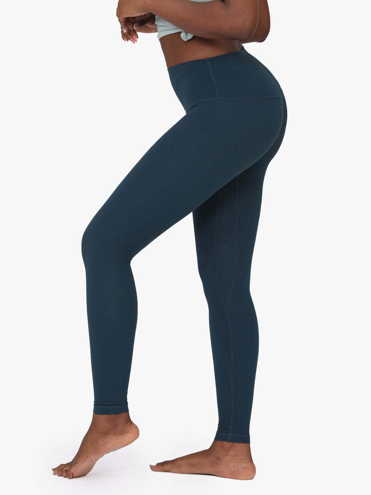 High Waist Nude Yoga Clothes Nine Points Sports Fitness Leggings
