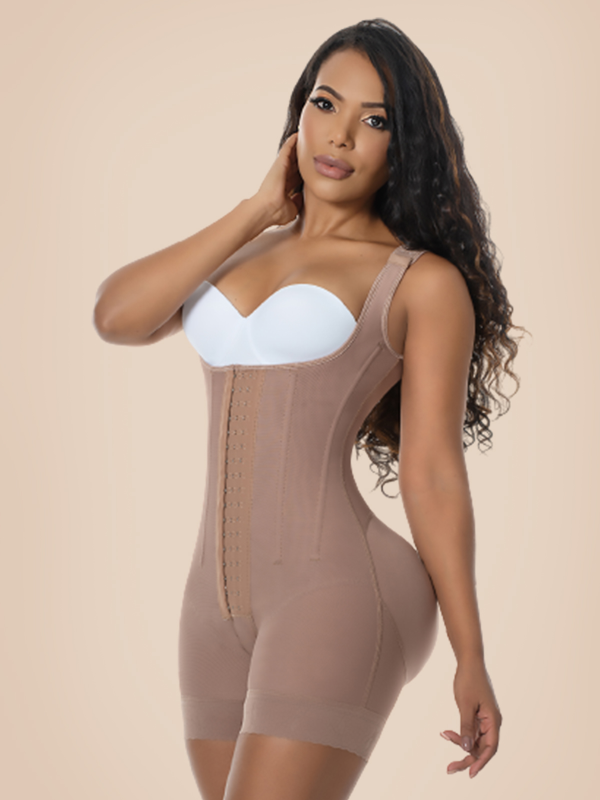 ChicCurve Women's High-Waisted Butt Lifter Shapewear JM3 Brown Size XL NWT