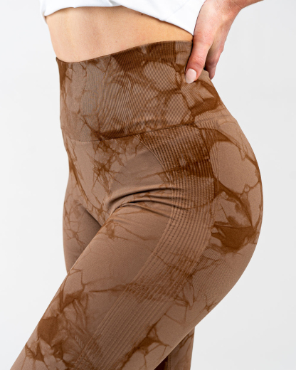 CONTOUR SEAMLESS LEGGINGS - BROWN MARBLE