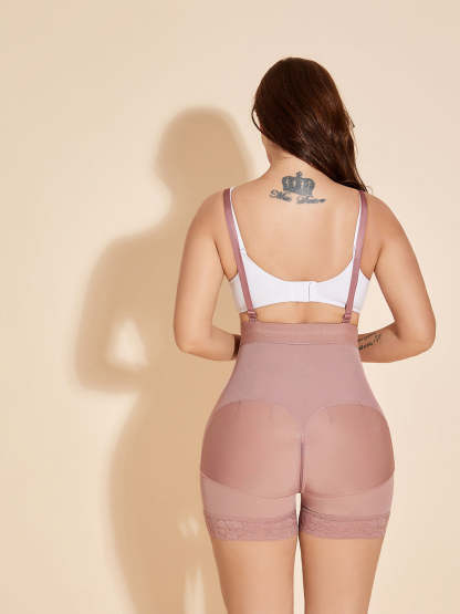 Faja Compression Open Bust Body Shapewear for Women Hourglass Curve - RosyBrown