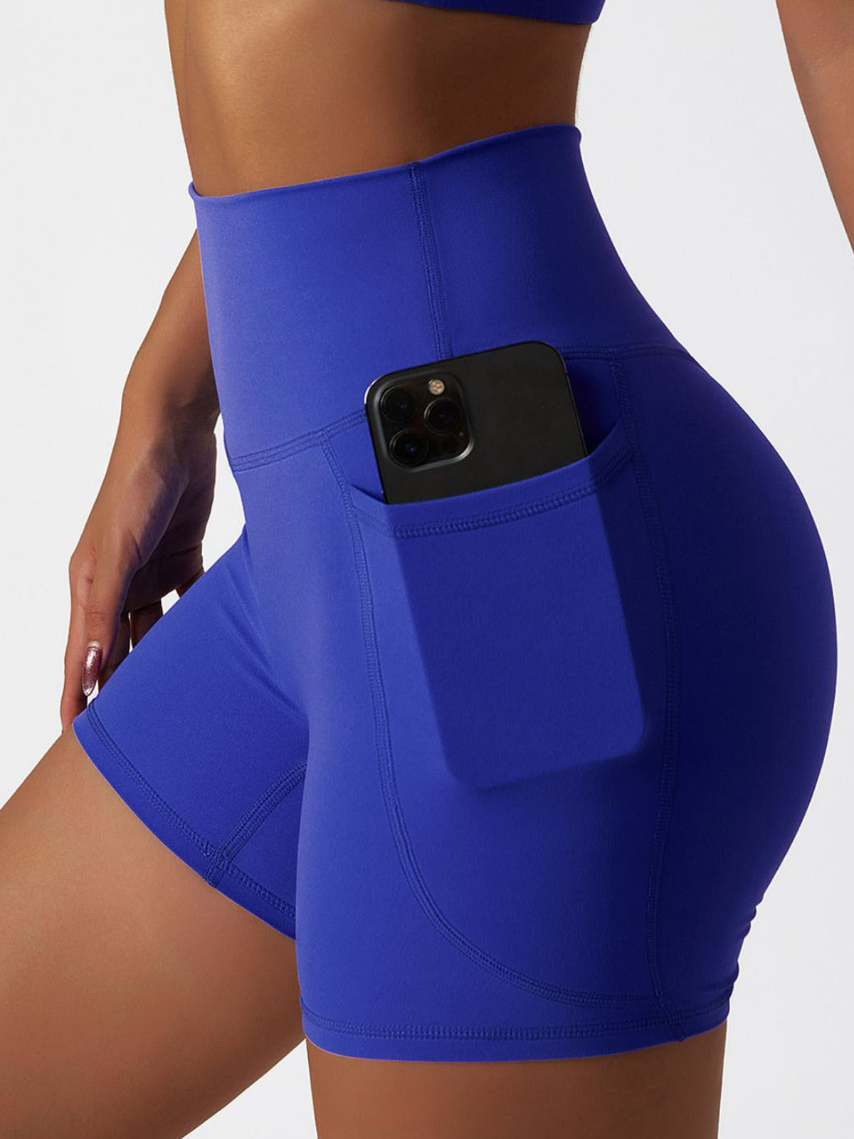 Quick-Dry Biker Shorts with Pockets