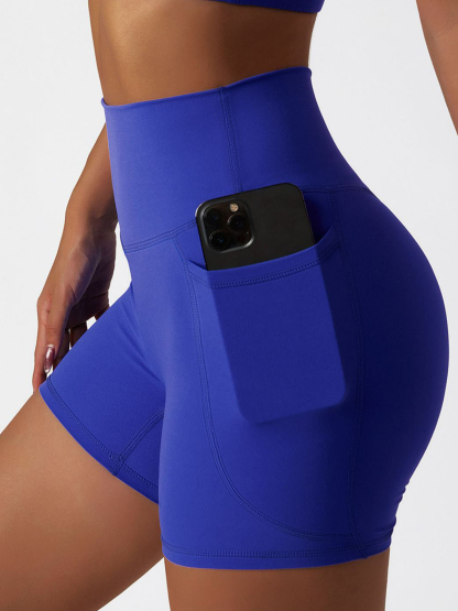 Quick-Dry Biker Shorts with Pockets