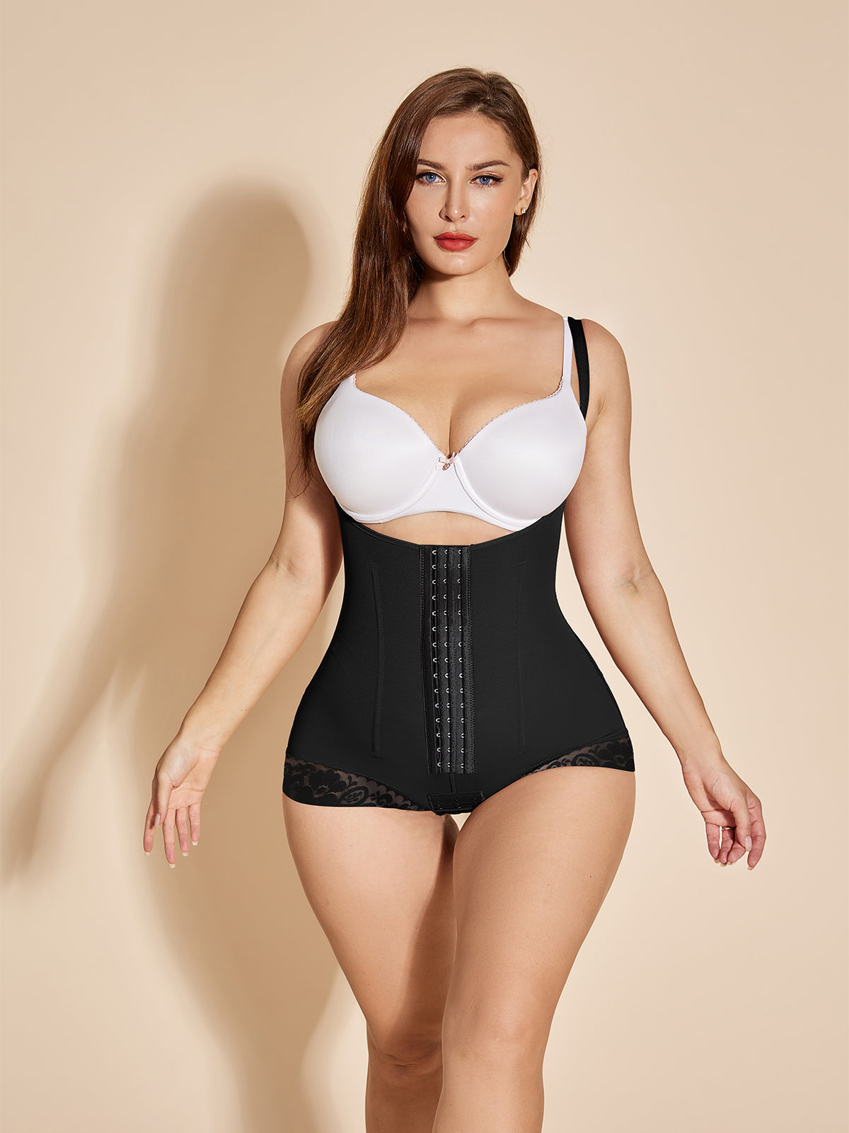 Bodysuit Postpartum Tummy Tuck Body Shaper Waist Trainer Post Surgery Faja - Black