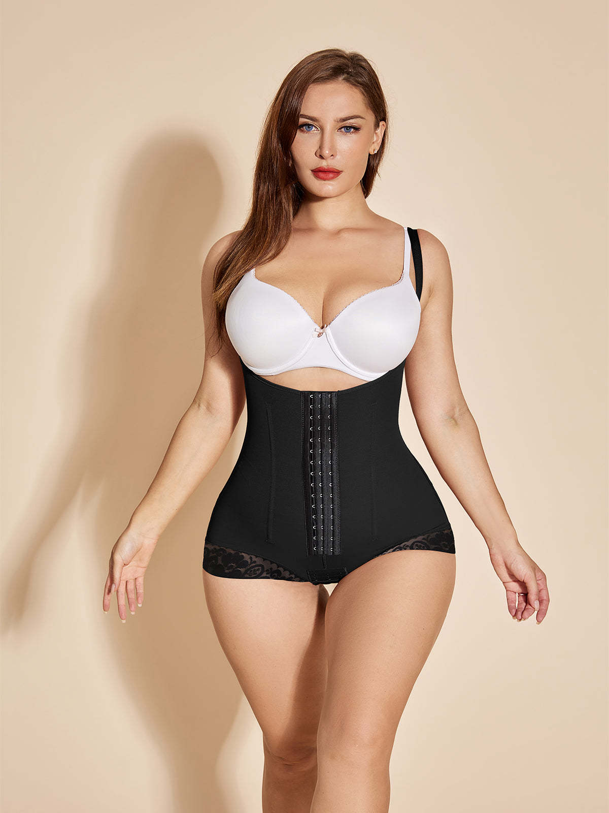 Bodysuit Postpartum Tummy Tuck Body Shaper Waist Trainer Post Surgery Faja - Black