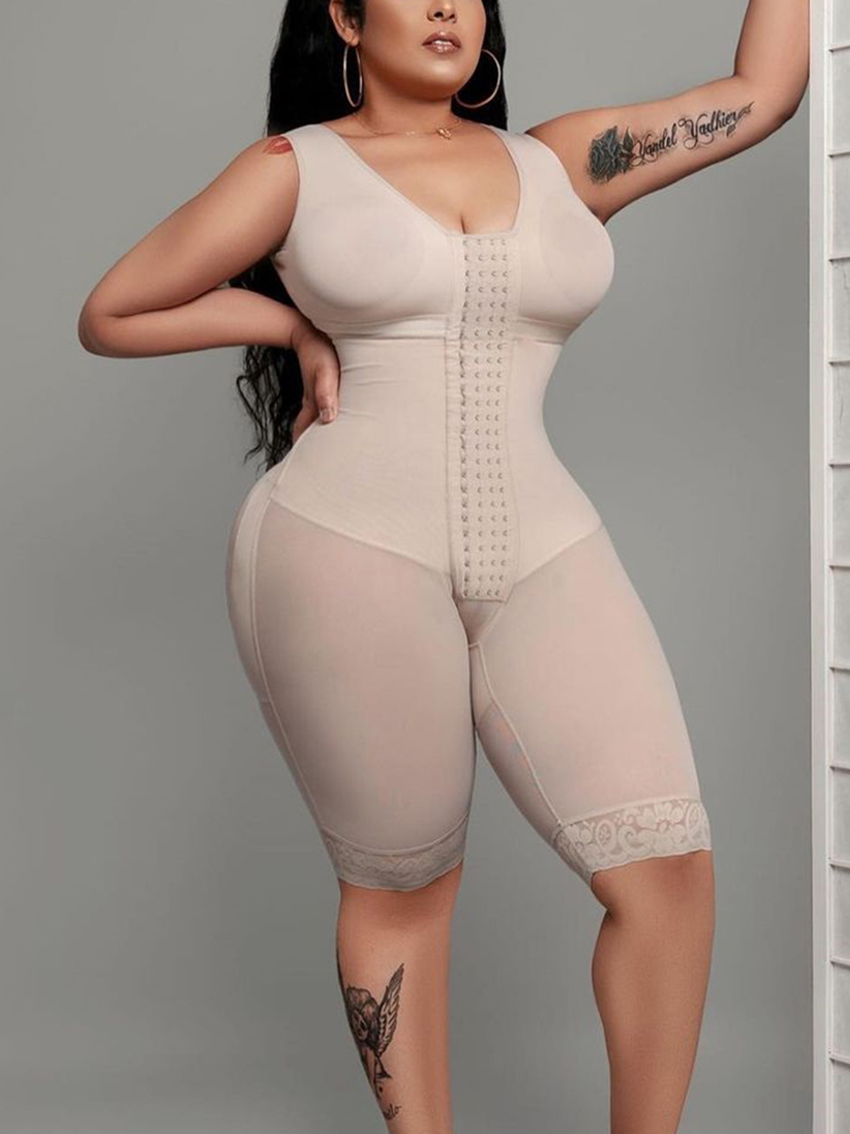 Compression Garment Tummy Control Fajas Adjustable Hook And Eye Front Closure Women Shapewear Post Liposuction