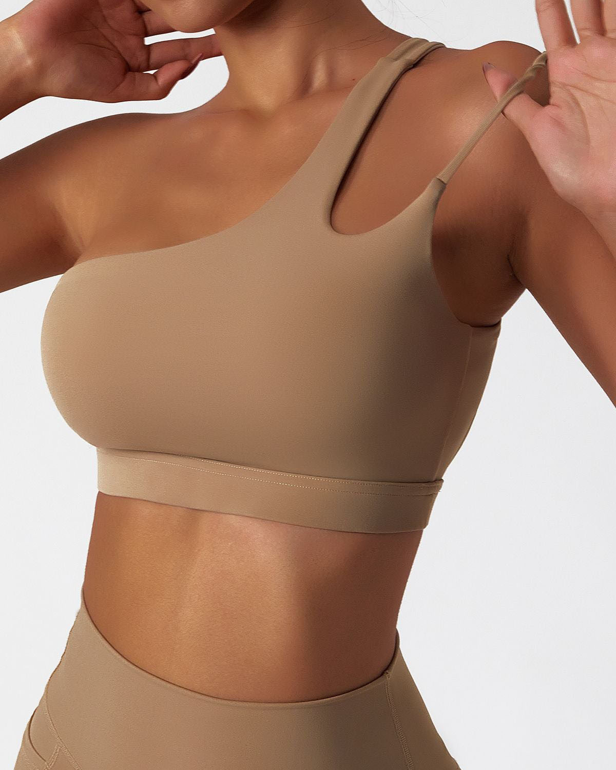 One Shoulder Asymmetrical Sports Bra