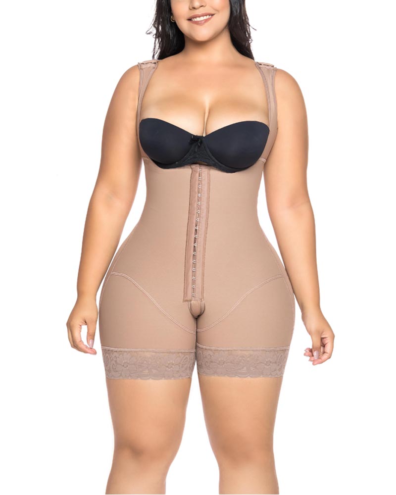 Women's Shapewear HOOK AND EYE CLOSURE Tummy Control  Adjustable Crotch  Open Bust Bodysuit