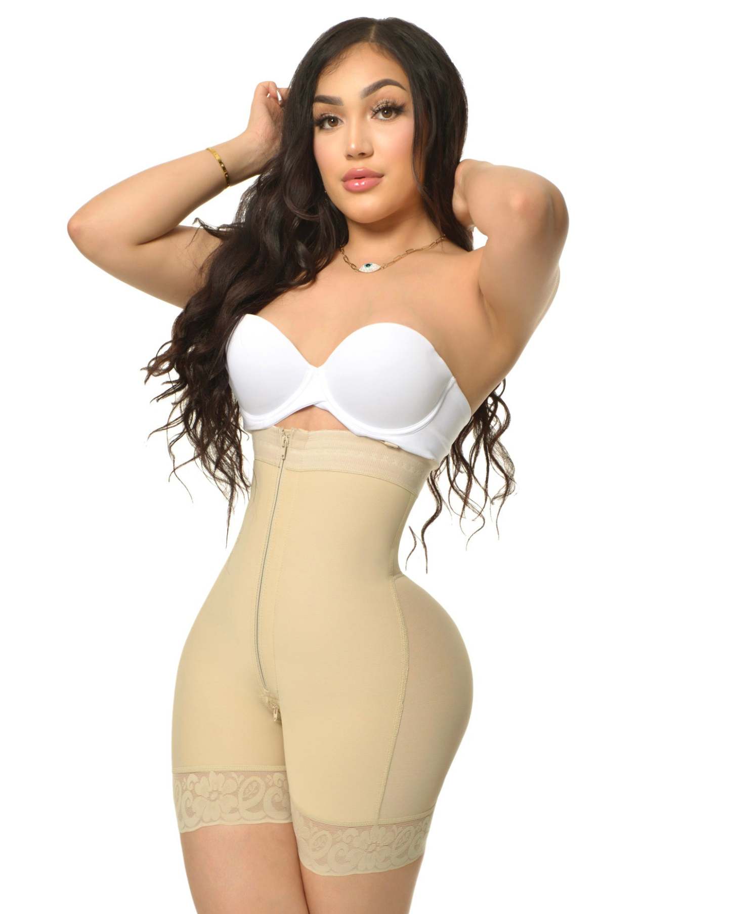 2705 Fajas Colombianas Compression Shapewear Open Bust Tummy Control w