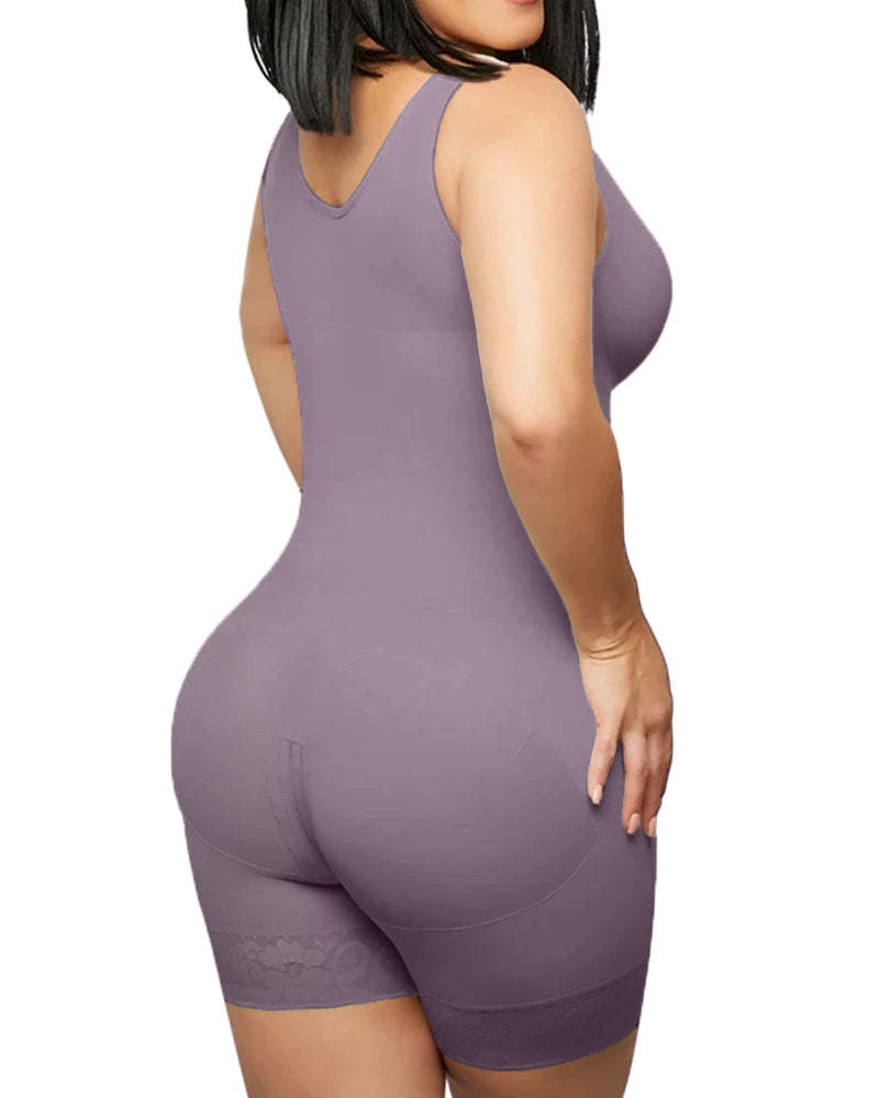 Sleeveless Postparto Post Surgery Compression Garment Control Abdomen Buttoned bodysuit Weight loss fitness