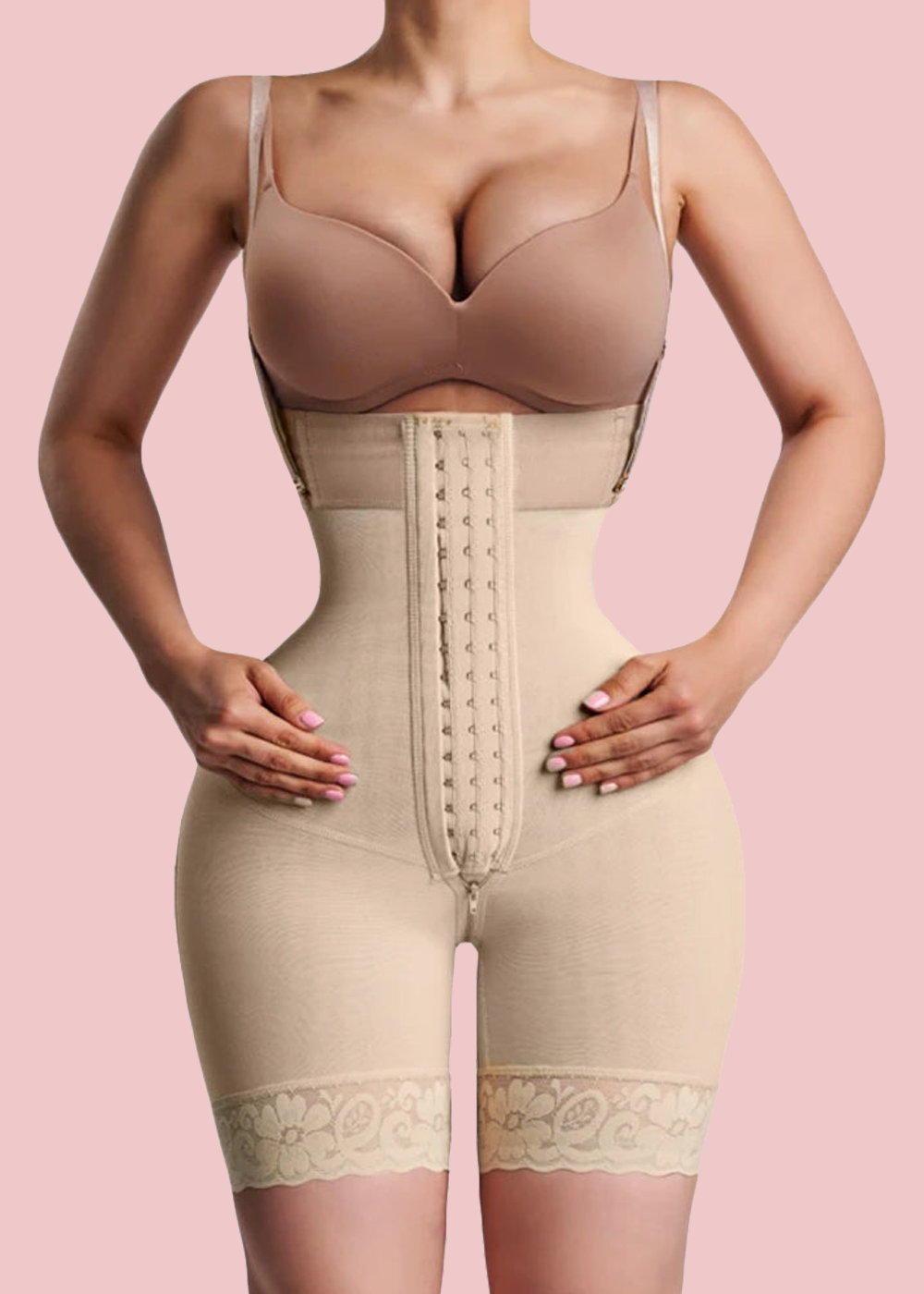 Women Body Hourglass Girdle - Rib-height, Mid-leg