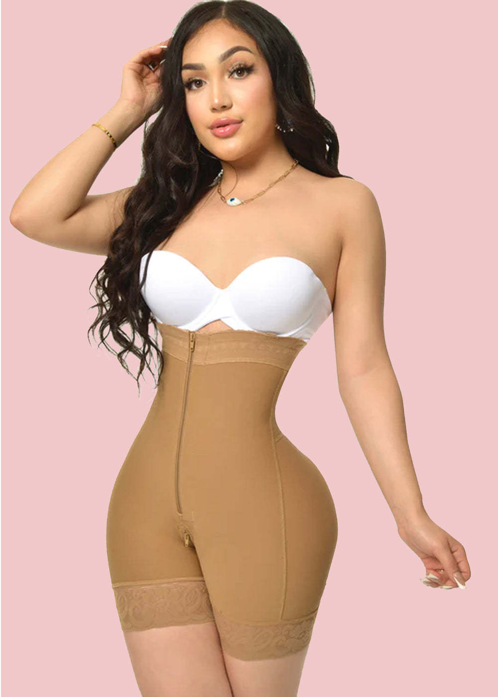 2705 Fajas Colombianas Compression Shapewear Open Bust Tummy Control w