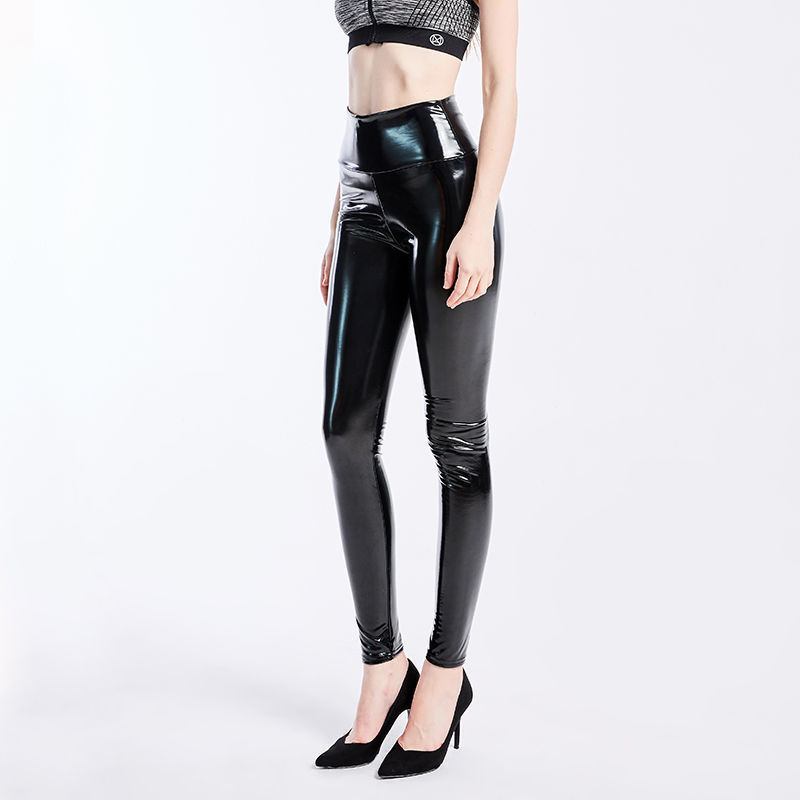 PU Leather Fashion High Waist Leggings