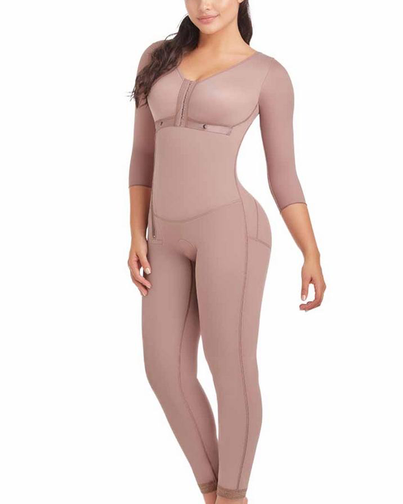 Faja Colombiana Post surgical girdle with side zipper Body-Suit