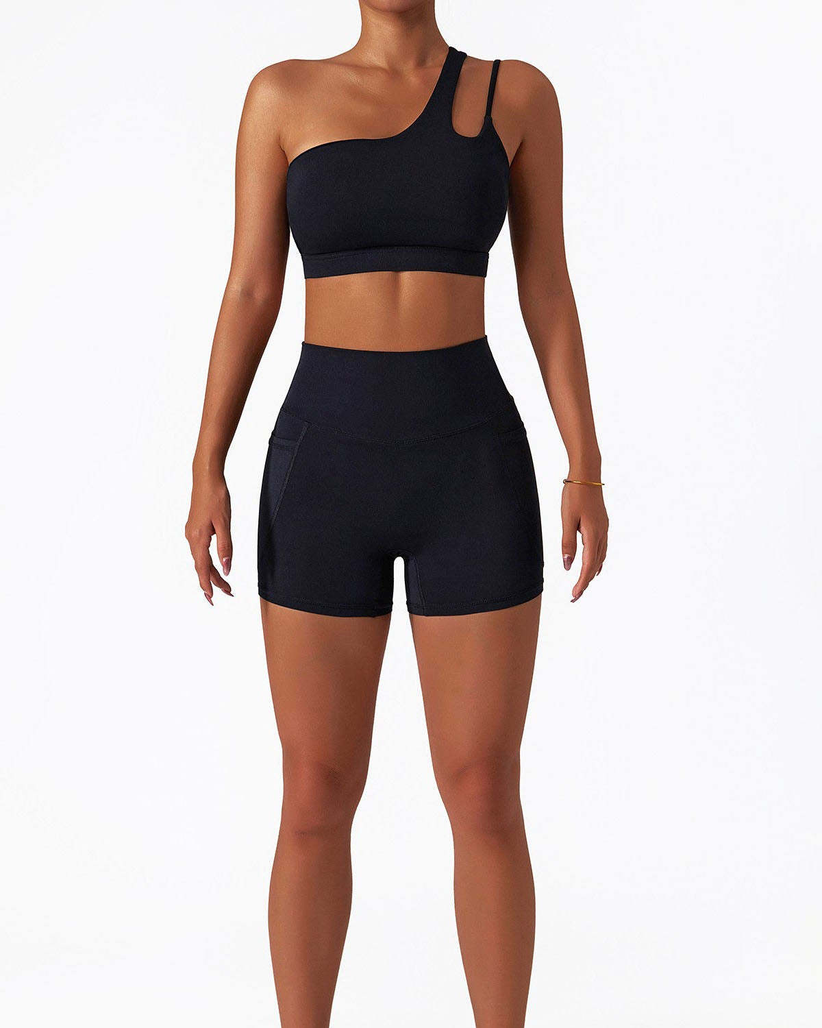 One Shoulder Asymmetrical Sports Bra