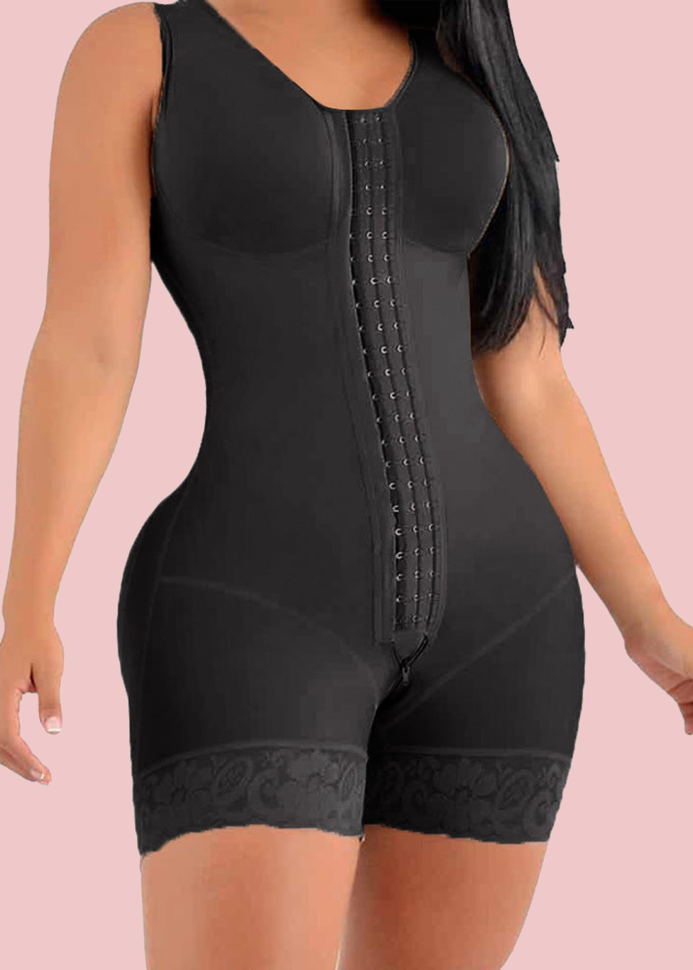 High compression Short Girdle With Brooches Bust Girdle With Bust For Daily And Post-surgical Use