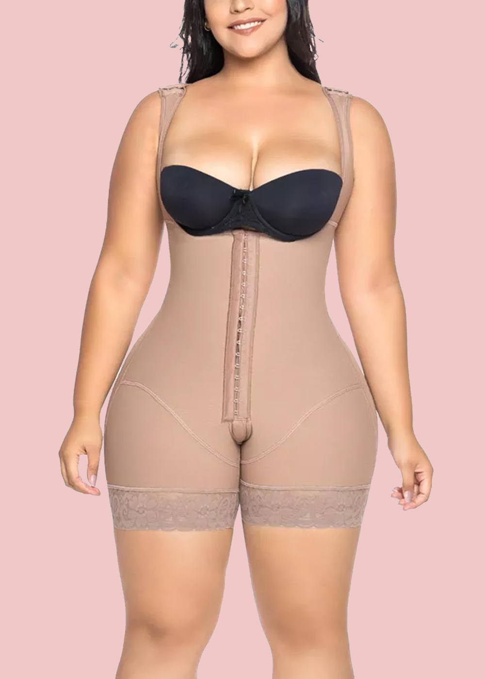 Women's Shapewear HOOK AND EYE CLOSURE Tummy Control  Adjustable Crotch  Open Bust Bodysuit