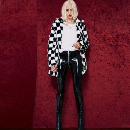 Mirror High Waist Skinny Leather Pants