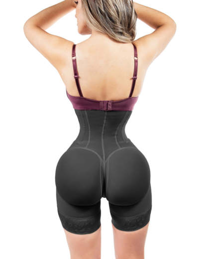 Open Bust Tummy Control Fajas Adjustable Hook And Eye Front Closure Open Crotch Women Shapewear
