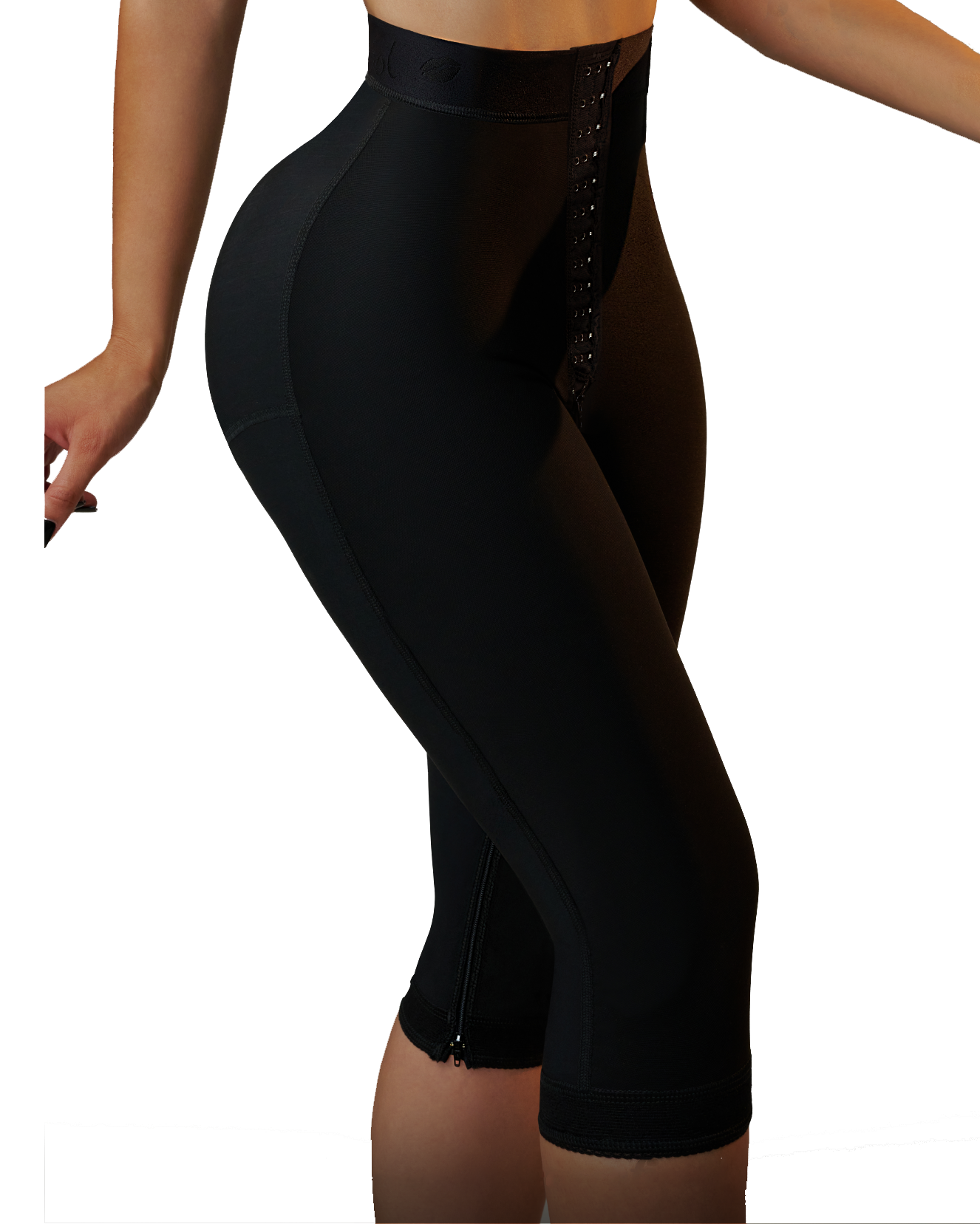 Invisible Mermaid Silhouette Short Regular Waist with Hooks - Knee-length Shapewear