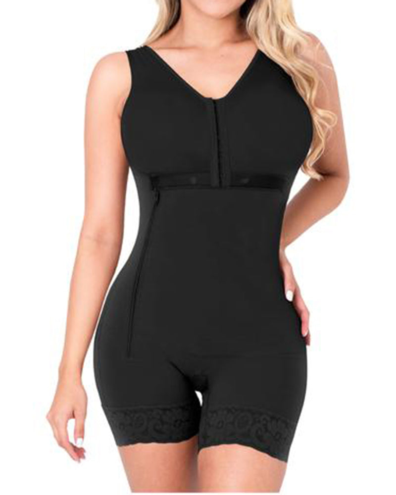 Women's Bodysuit Bodyshaper Side Zipper Adjustable Breast Support Tummy Control Shaperwear
