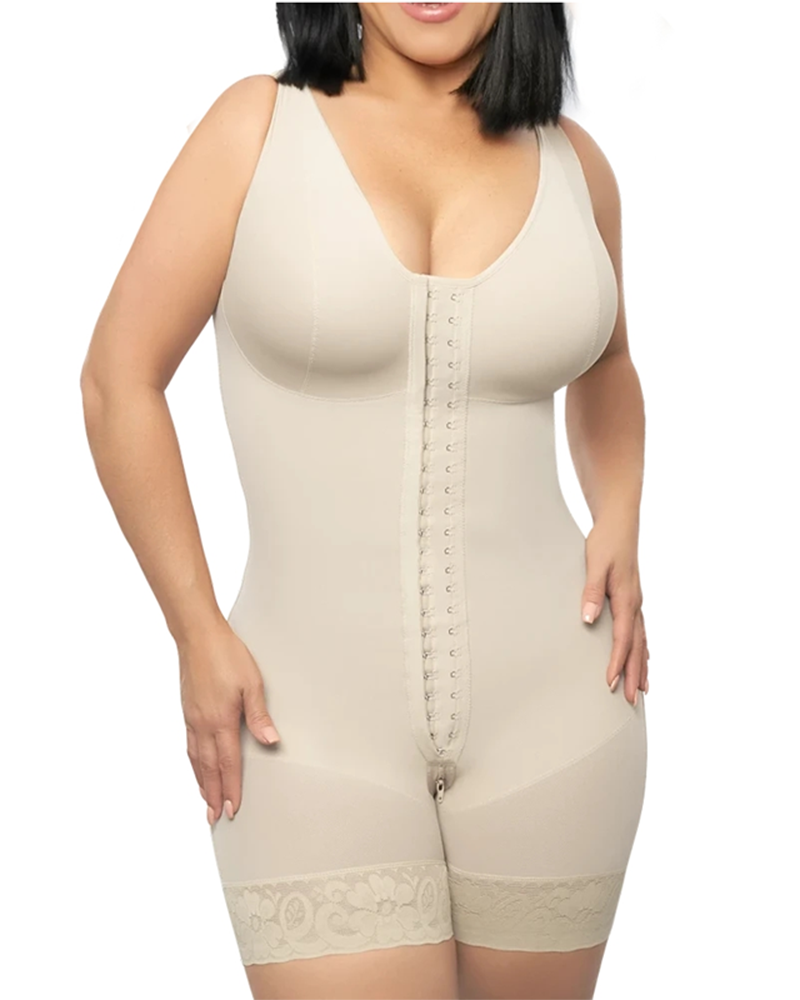 Sleeveless Postparto Post Surgery Compression Garment Control Abdomen Buttoned bodysuit Weight loss fitness