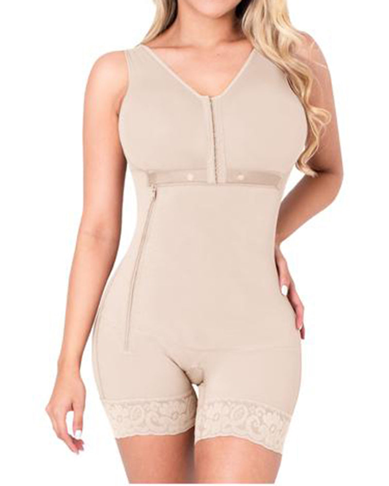 Women's Bodysuit Bodyshaper Side Zipper Adjustable Breast Support Tummy Control Shaperwear
