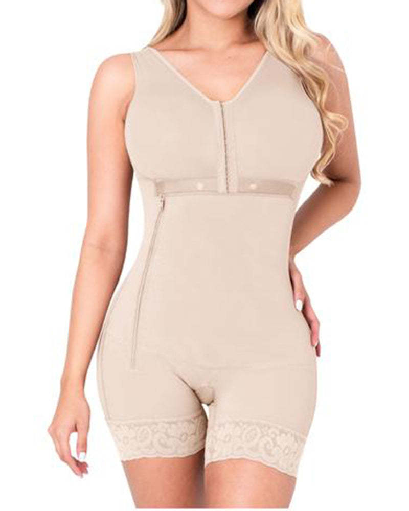 Women's Bodysuit Bodyshaper Side Zipper Adjustable Breast Support Tummy Control Shaperwear