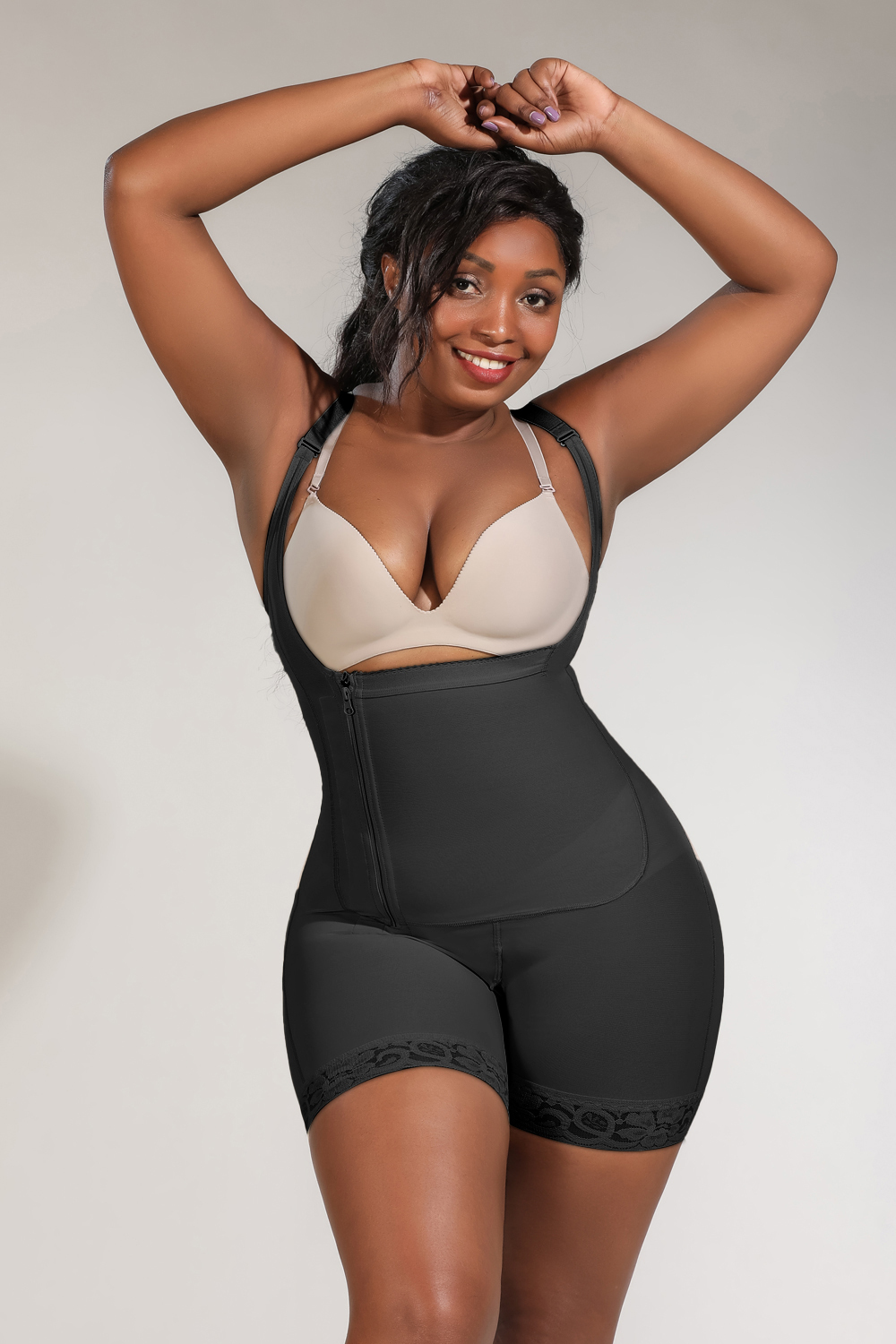 Shapewear Side Zipper Tummy Control Hip Faja