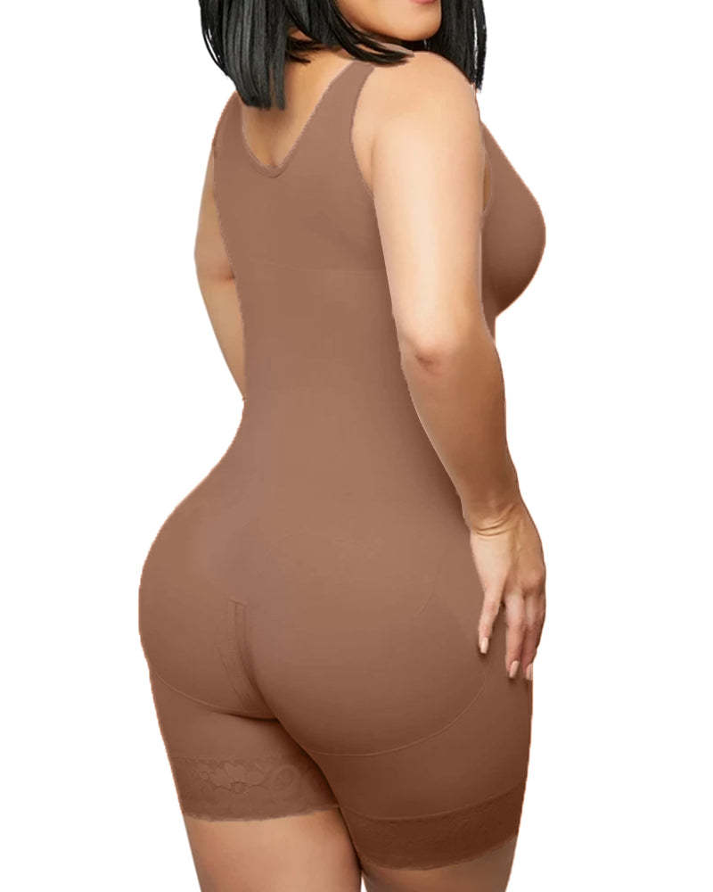 Sleeveless Postparto Post Surgery Compression Garment Control Abdomen Buttoned bodysuit Weight loss fitness