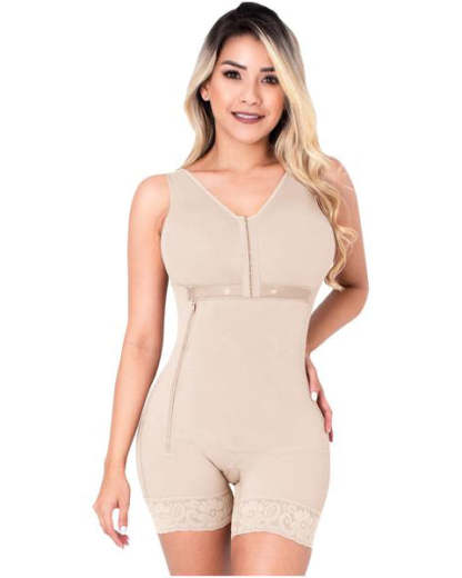 Women's Bodysuit Bodyshaper Side Zipper Adjustable Breast Support Tummy Control Shaperwear