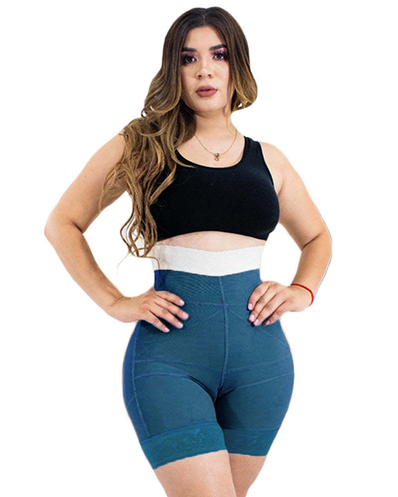 Double Pressure Shaping Shorts Slimming Fajas Lace Body Shaper Girdle For Daily Life Use