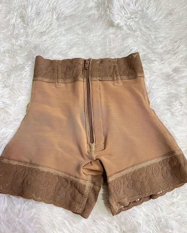 Lace Butt Lift Shaper Zipper Short