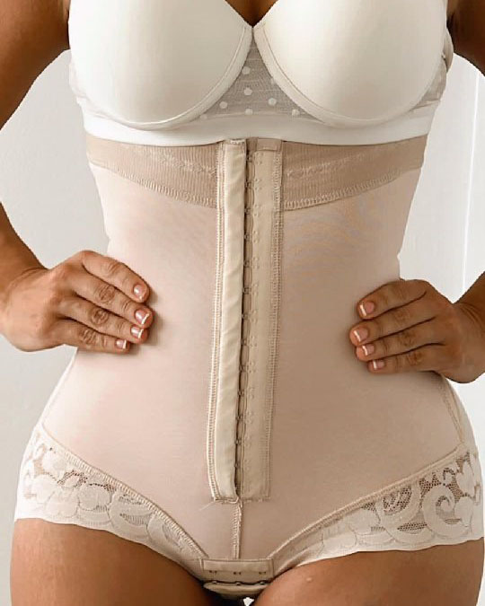 Strapless body shaper with lace