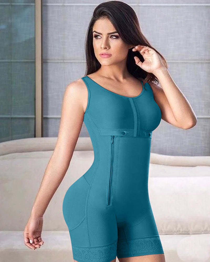 Zipper Adjustable Breast Support Tummy Control Shaperwear
