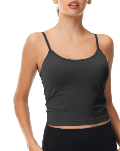 Pullover Camisole Removeble Pad Adjustable Strap Yoga Bra