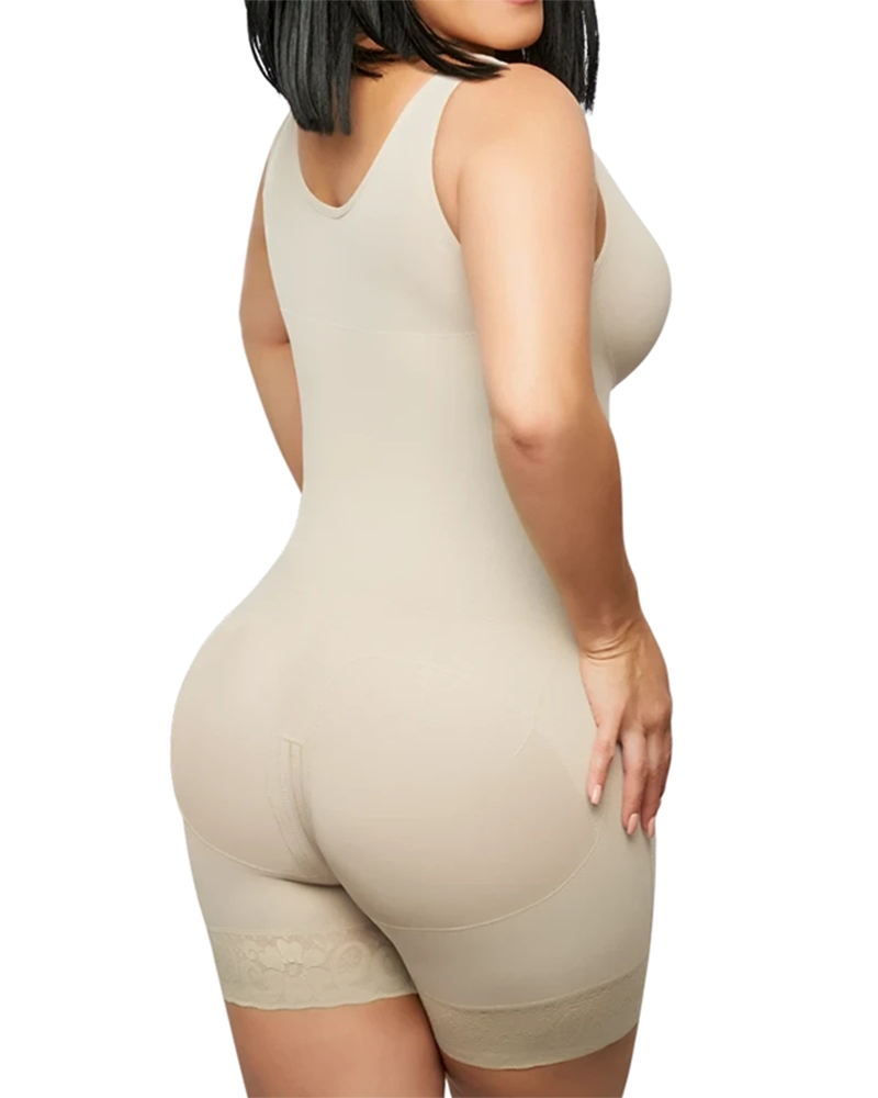 Sleeveless Postparto Post Surgery Compression Garment Control Abdomen Buttoned bodysuit Weight loss fitness