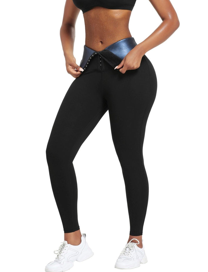 LEGGINGS WITH BLUE NEOPRENE TUMMY CONTROL