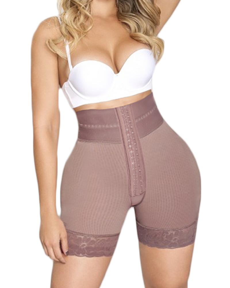 Womens High Waisted Butt Lifter Tummy Control Waist Trainer Hip Enhancer Silicone Lace Shorts