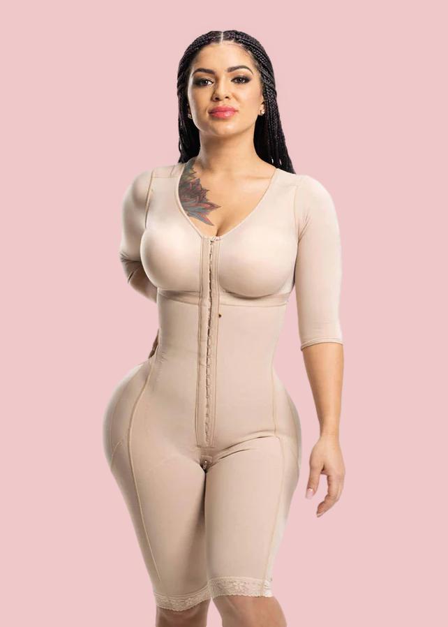 CURVEEZ Arm Shaper for Women Post Surgery Compression Sleeves Slimming Arm  Faja Arm Lipo Garments with Back Posture Corrector (Small)