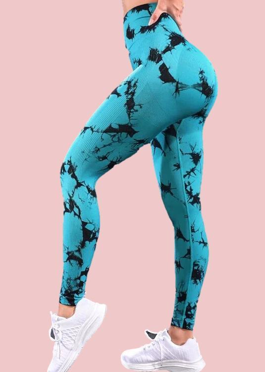 Tie Dye Seamless Breathable Softness Sports Leggings