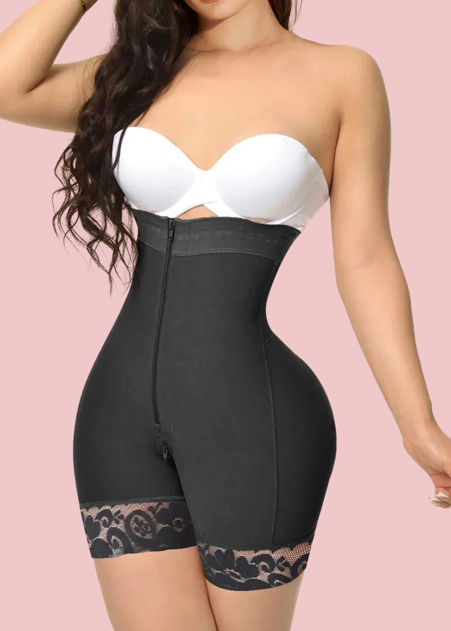 2705 Fajas Compression Shapewear Open Bust Tummy Control with Zipper